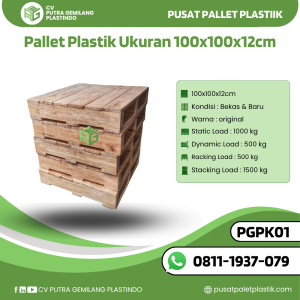 Pallet Kayu Bekas/Baru Ukuran 100x100x12 cm - PGPK01