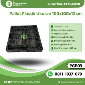 Pallet Plastik Bekas/Baru Ukuran 100x100x12 cm - PGP03