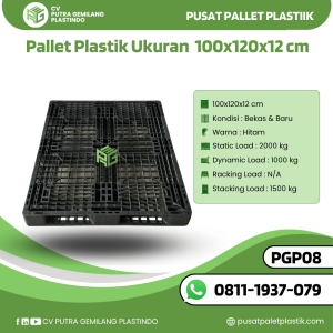 Pallet Plastik Bekas/Baru Ukuran 100x120x12 cm - PGP08