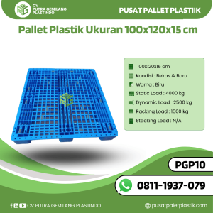 Pallet Plastik Bekas/Baru Ukuran 100x120x15 cm - PGP10