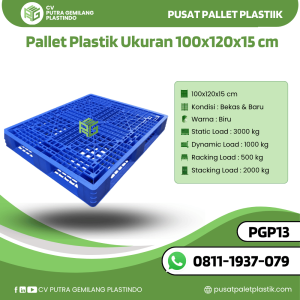 Pallet Plastik Bekas/Baru Ukuran 100x120x15 cm - PGP13