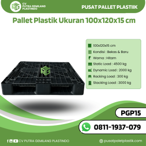 Pallet Plastik Bekas/Baru Ukuran 100x120x15 cm - PGP15