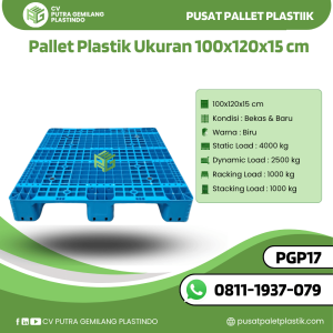 Pallet Plastik Bekas/Baru Ukuran 100x120x15 cm - PGP17