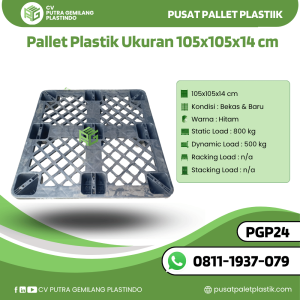 Pallet Plastik Bekas/Baru Ukuran 105x105x14 cm - PGP24