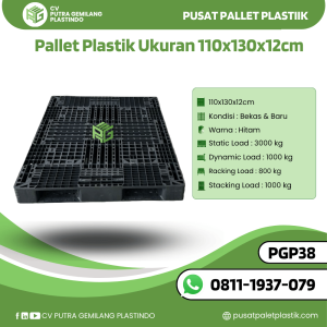 Pallet Plastik Bekas/Baru Ukuran 110x130x12 cm - PGP38