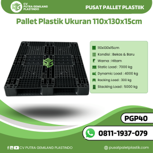 Pallet Plastik Bekas/Baru Ukuran 110x130x15 cm - PGP40
