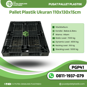 Pallet Plastik Bekas/Baru Ukuran 110x130x15 cm - PGP41