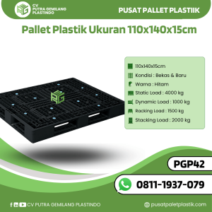 Pallet Plastik Bekas/Baru Ukuran 110x140x15 cm - PGP42