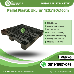 Pallet Plastik Bekas/Baru Ukuran 120x120x16 cm - PGP45