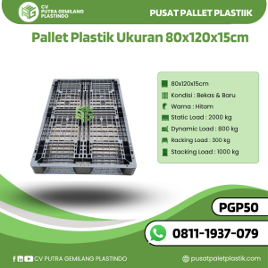 Pallet Plastik Bekas/Baru Ukuran 80x120x15 cm - PGP50